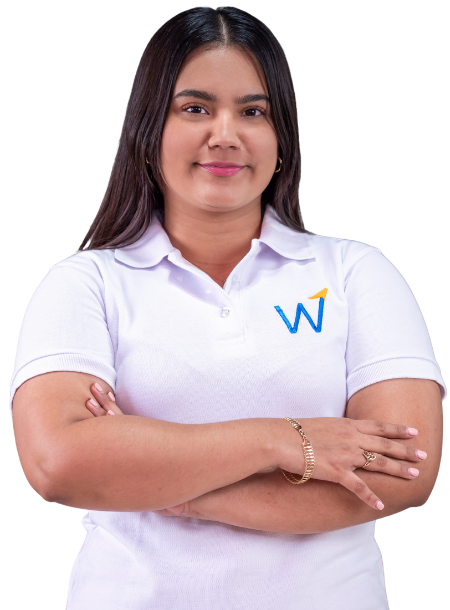 WorkWiser virtual assistant in white branded polo